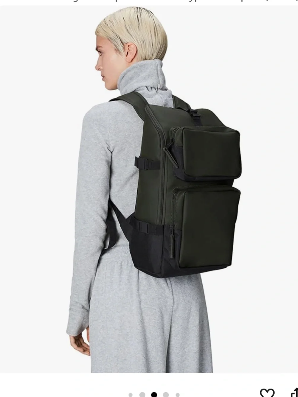 Rains Olive Green Utility Backpack